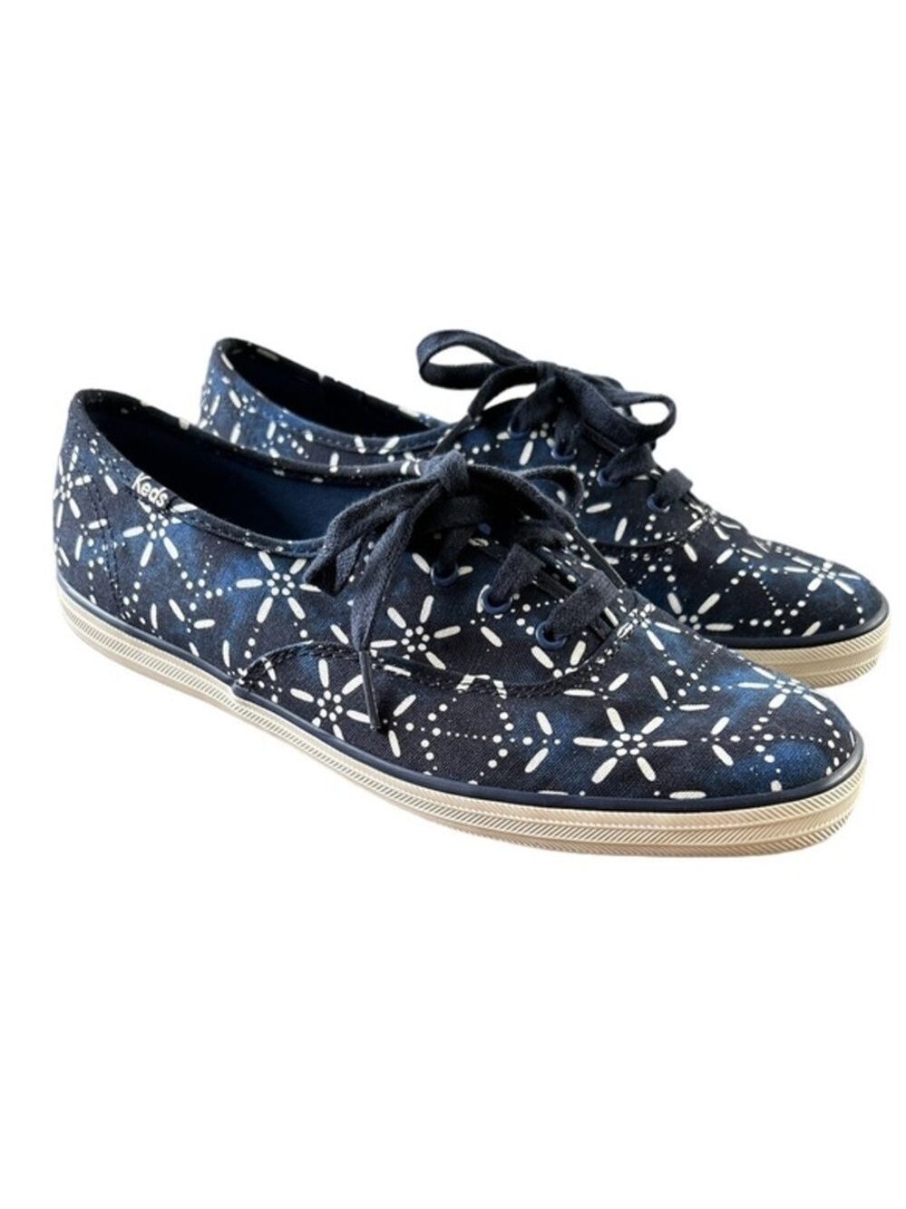 Keds Champion Snowflake Navy Canvas Sneakers Women’s Size 8
